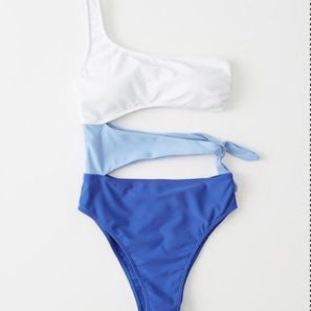 One-Shoulder Side-Tie One Piece Swimsuit